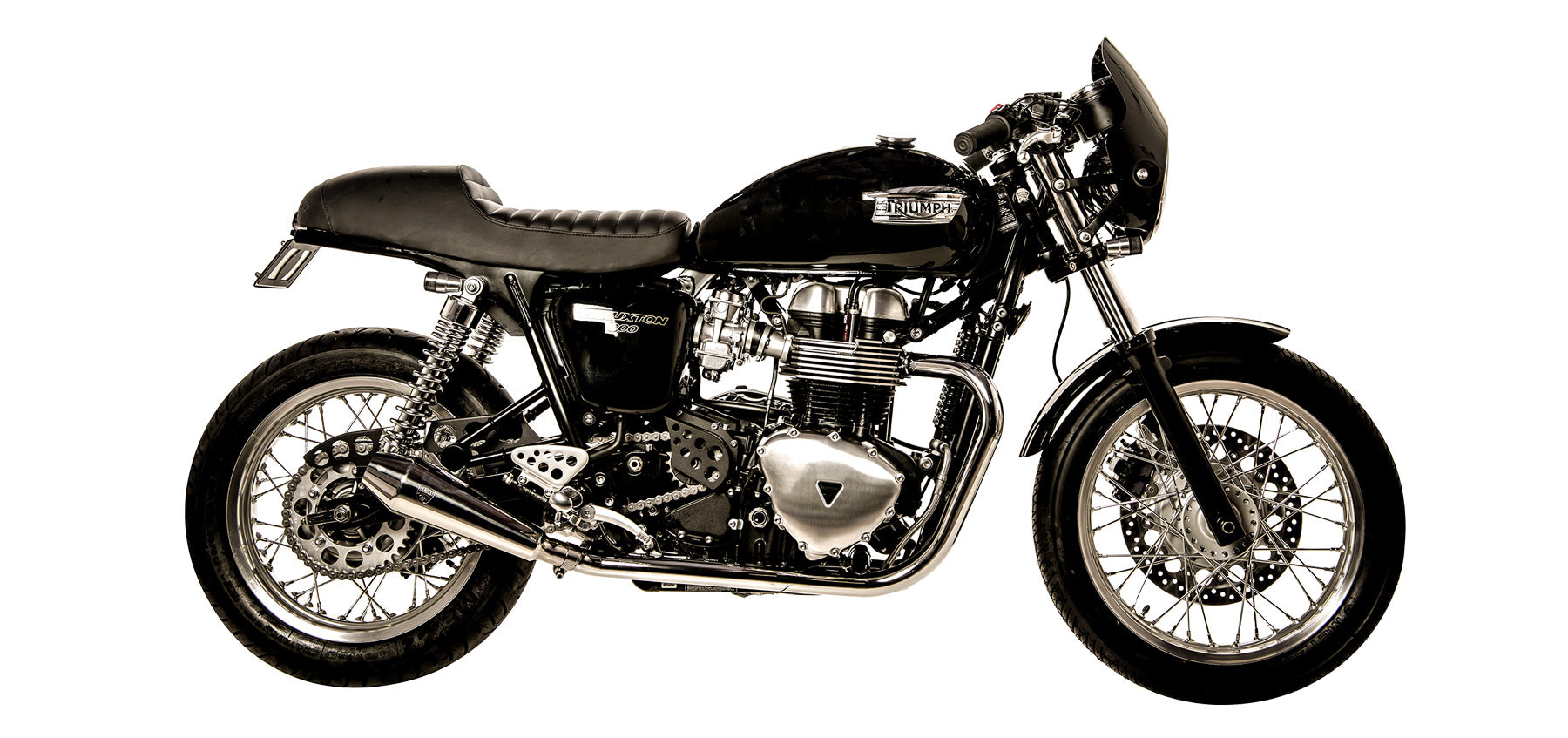 British Customs Shorty Predator Pro Exhaust for Thruxton 900