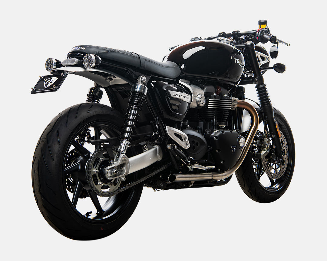 Triumph Bonneville Speed Twin Turn Out Exhaust British Customs