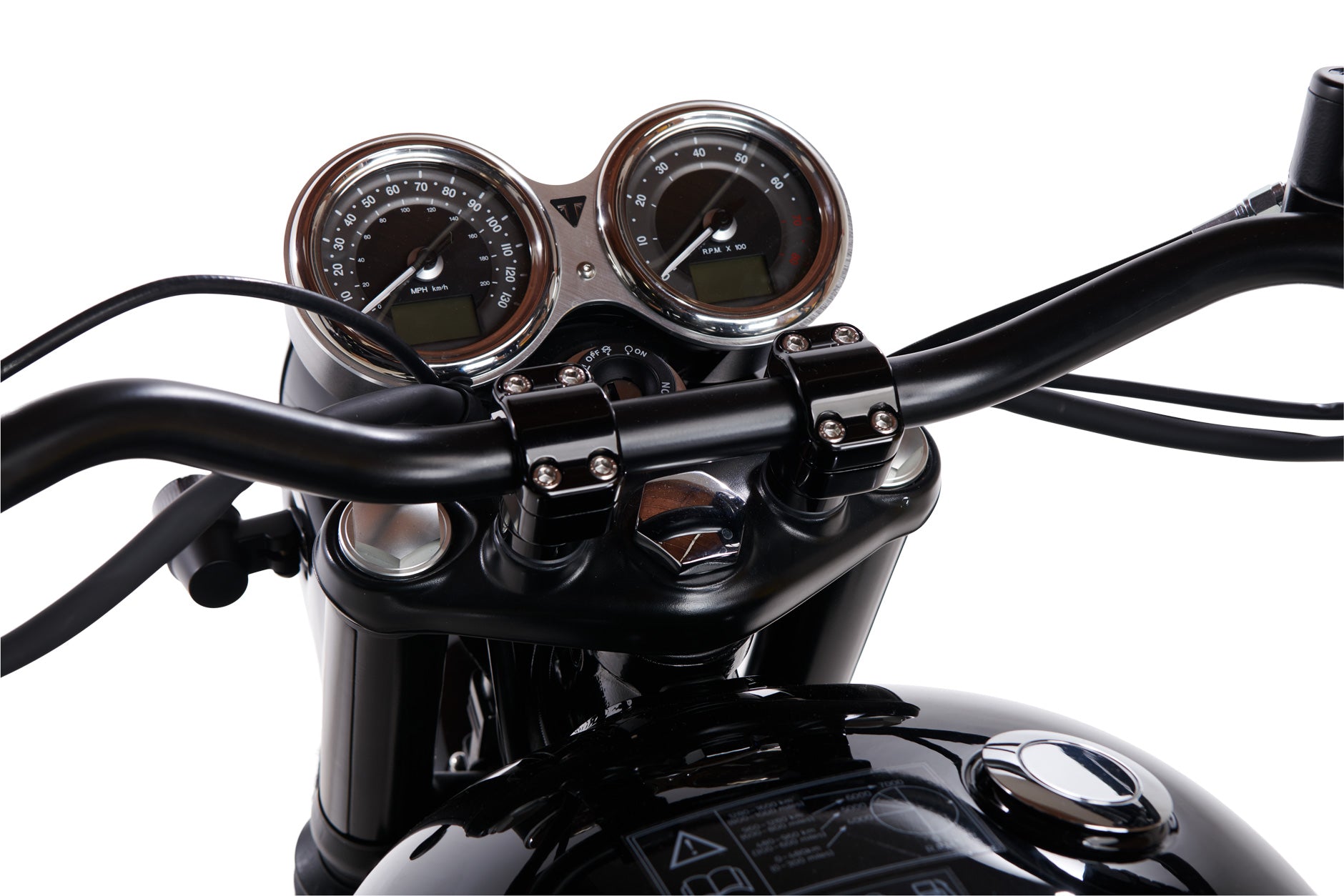 Bonneville T120 - Scrambler 120 Build - Four Bolt Handlebar Clamps