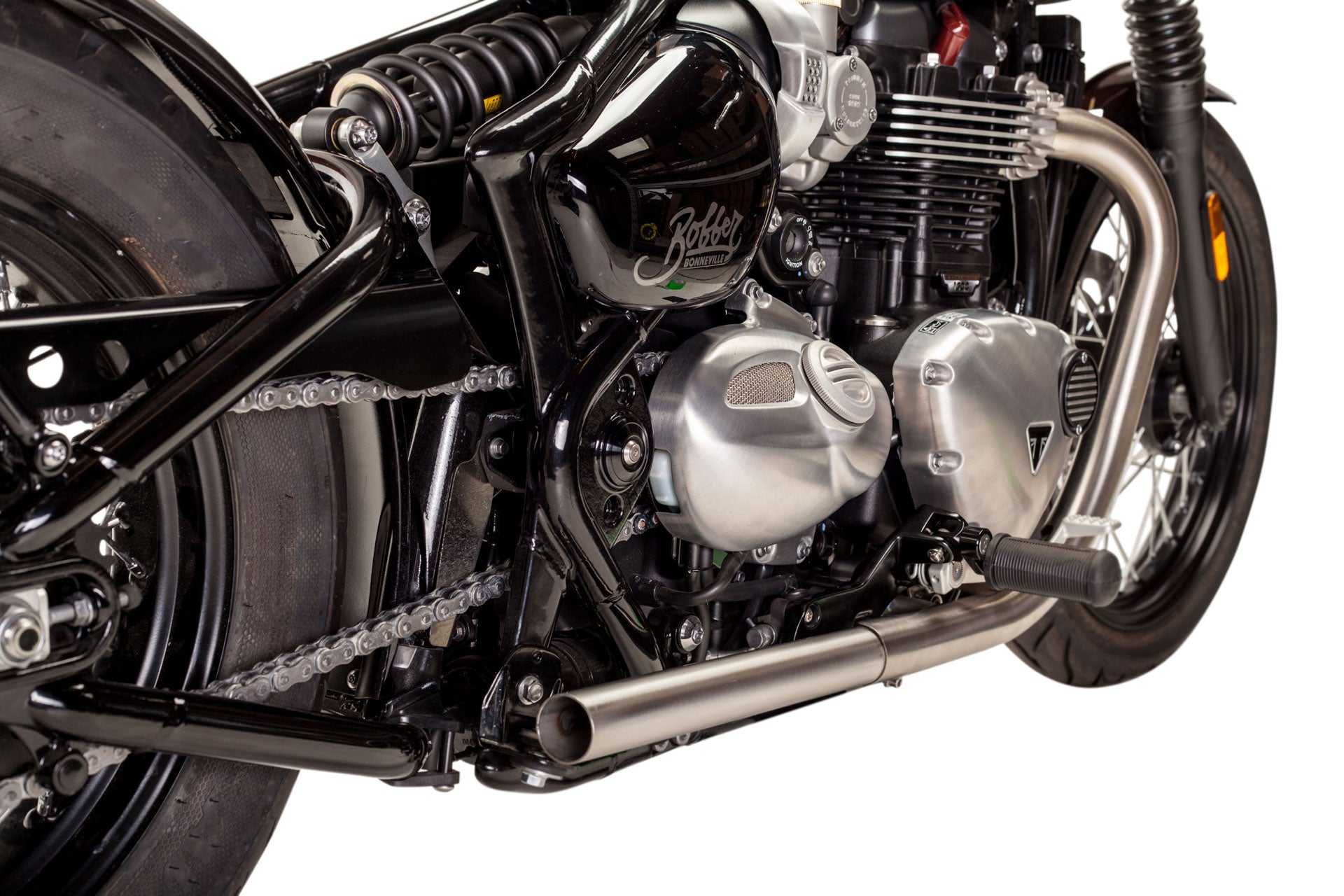 Triumph Bonneville Bobber Custom Straight Pipe Performance Tips British Customs