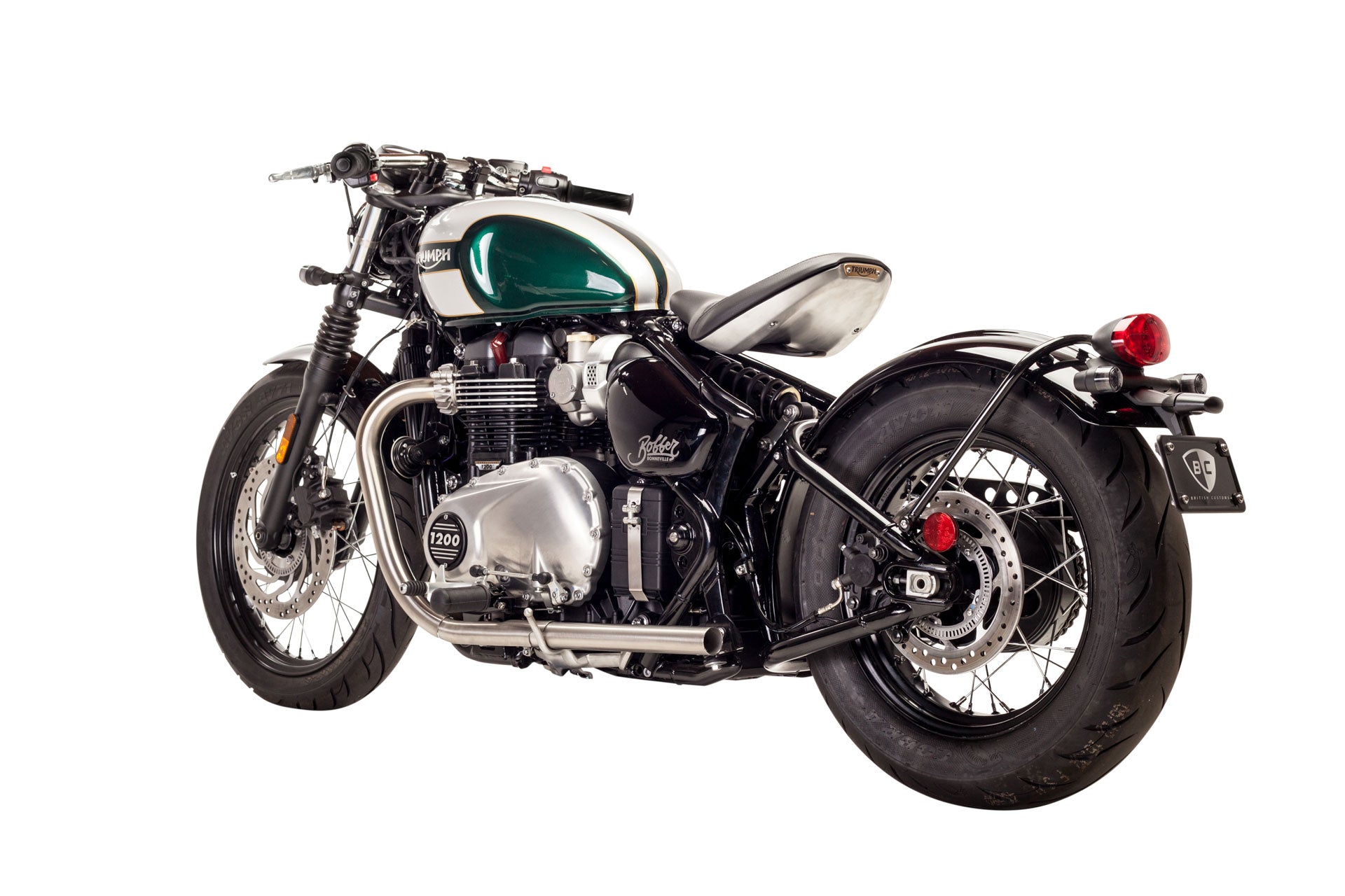 Triumph Bonneville Bobber Custom Green British Customs4