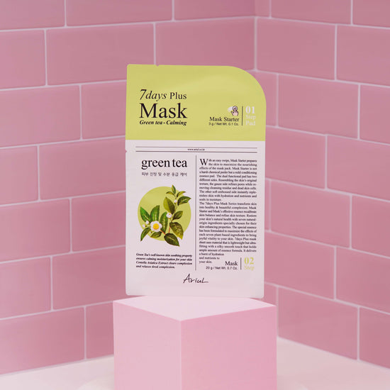 Load image into Gallery viewer, ARIUL: 7 DAYS PLUS MASK - GREEN TEA SHEETMASK