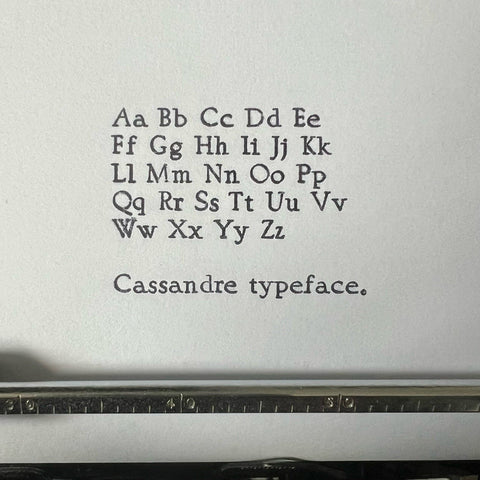 Cassandre typeface on  Olivetti Graphika typewriter