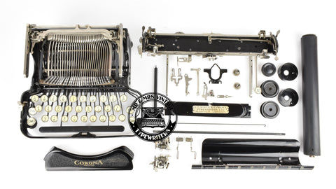 Corona 3 folding typewriter fully dismantled for restoration