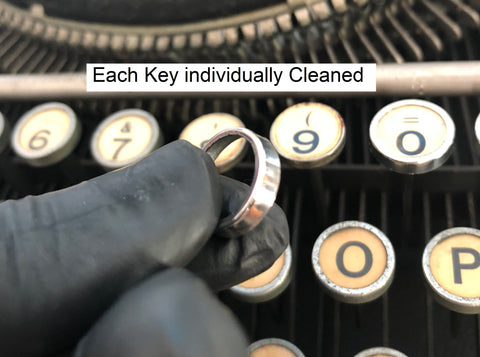 Imperial Good companion typewriter key rings cleaned & polished. 
