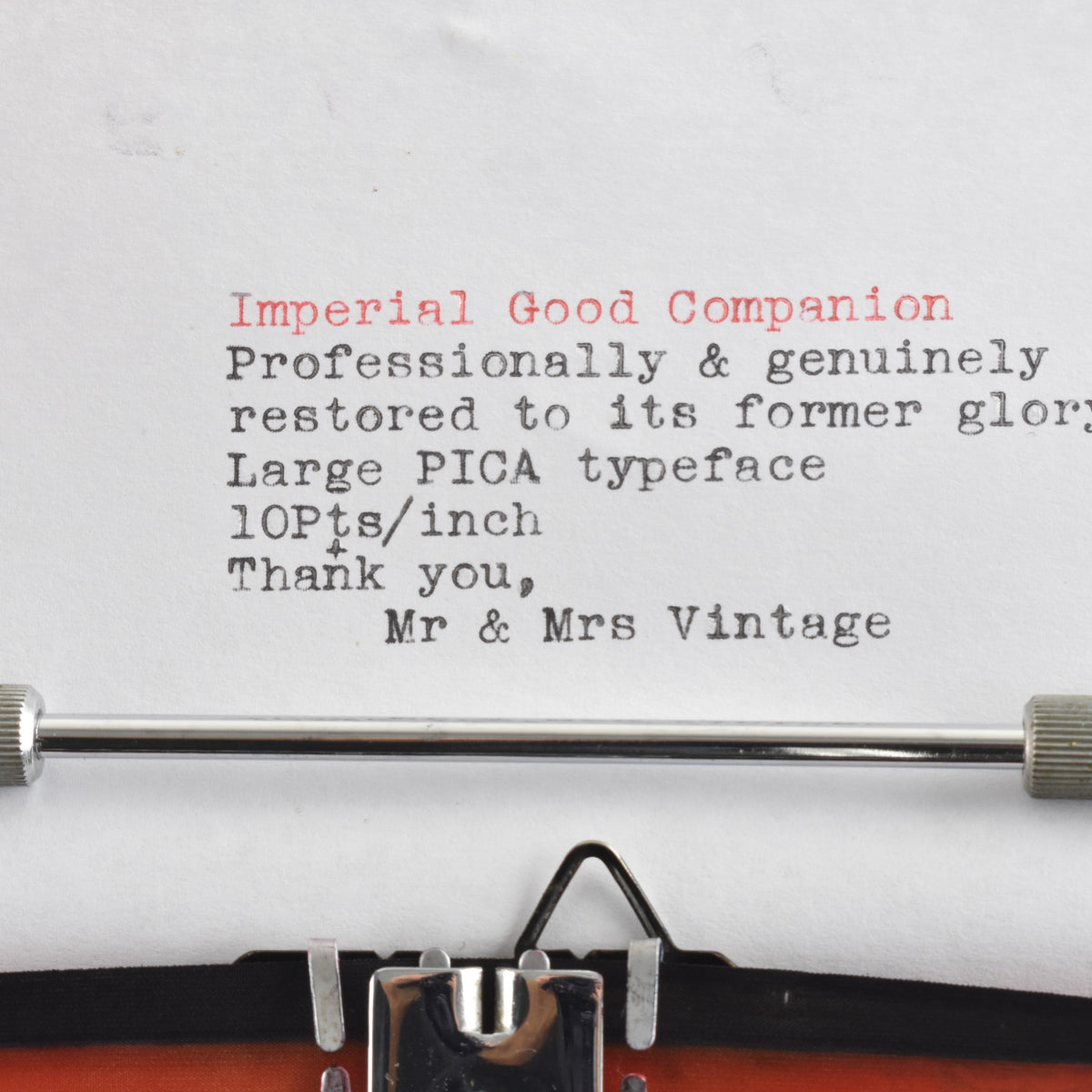 imperial good companion serial number