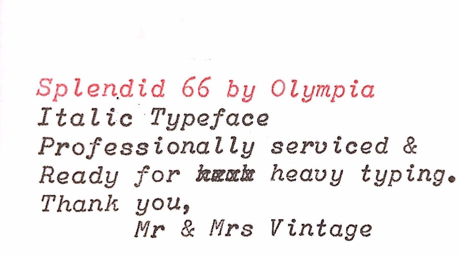 olympia typewriter font