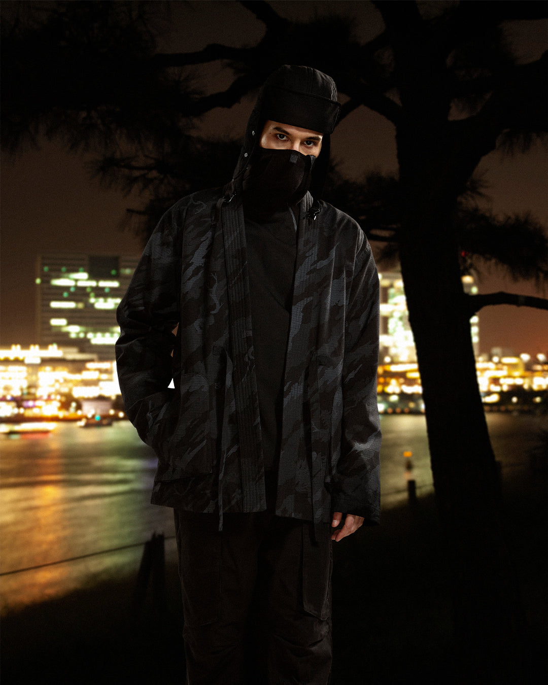 4550 Reversible Camo Cordura NYCO® Kimono Subdued Night/Black