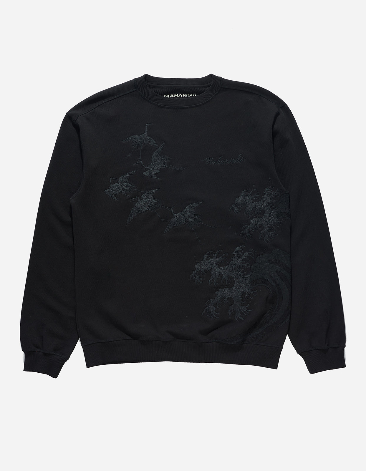 4505 Flying Peace Cranes Crew Sweat Black