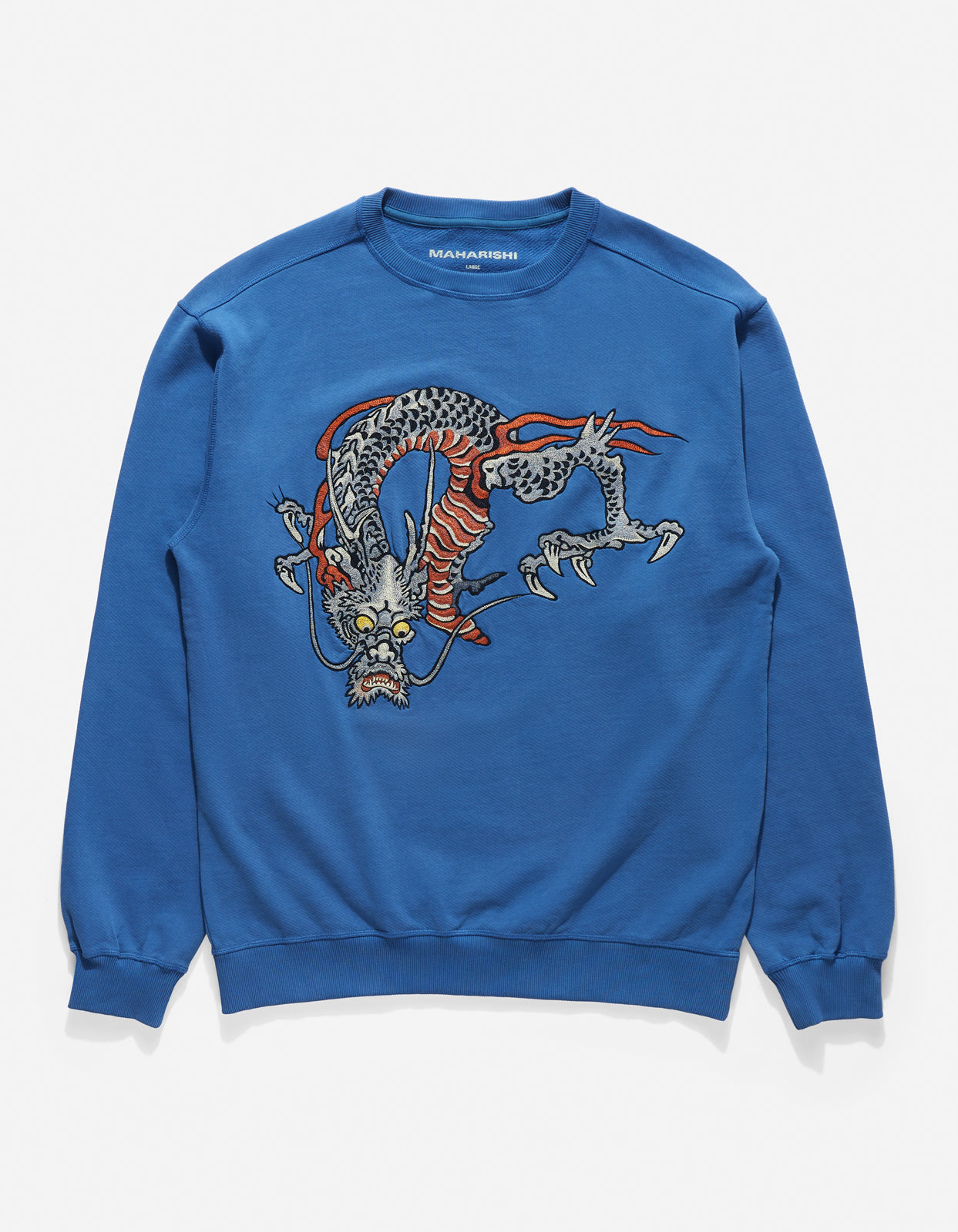 4542 Duelling Dragons Crew Sweat Workwear Blue