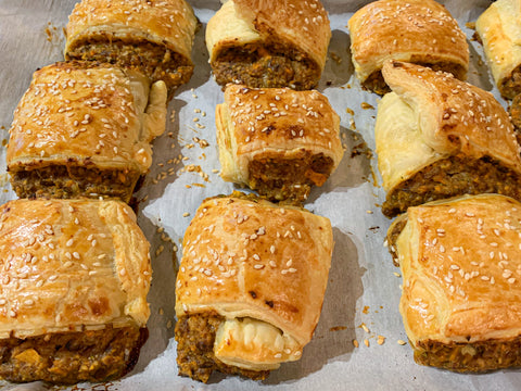 oh beehive's homemade meat free sausage rolls