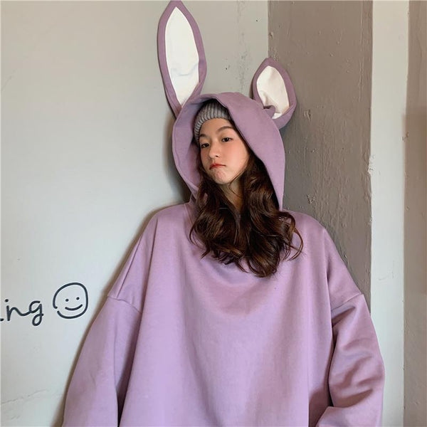 Super Cute Rabbit Oversized Hoodie - Womens Hoodies - - - - Doof Store