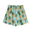 Women's Chic & Casual Tropical Pineapple Loose Vintage Elastic Waist Shorts With Pockets - Womens Shorts - M - - - Doof Store