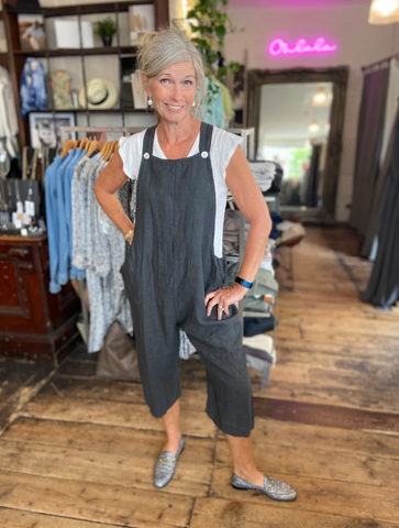 linen dungarees