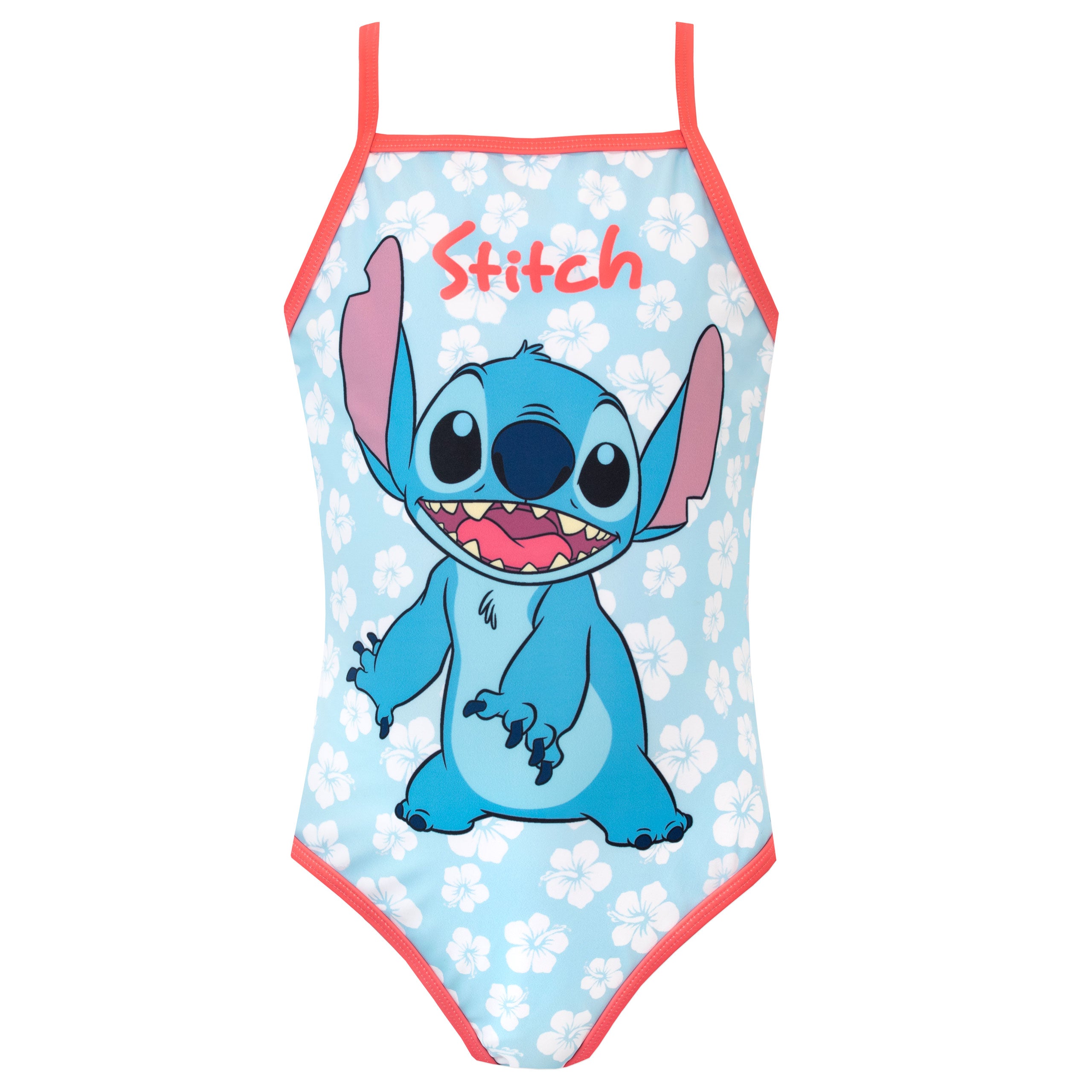  Disney Lilo & Stitch Toddler Girls One Piece Bathing Suit  Floral Blue 2T: Clothing, Shoes & Jewelry