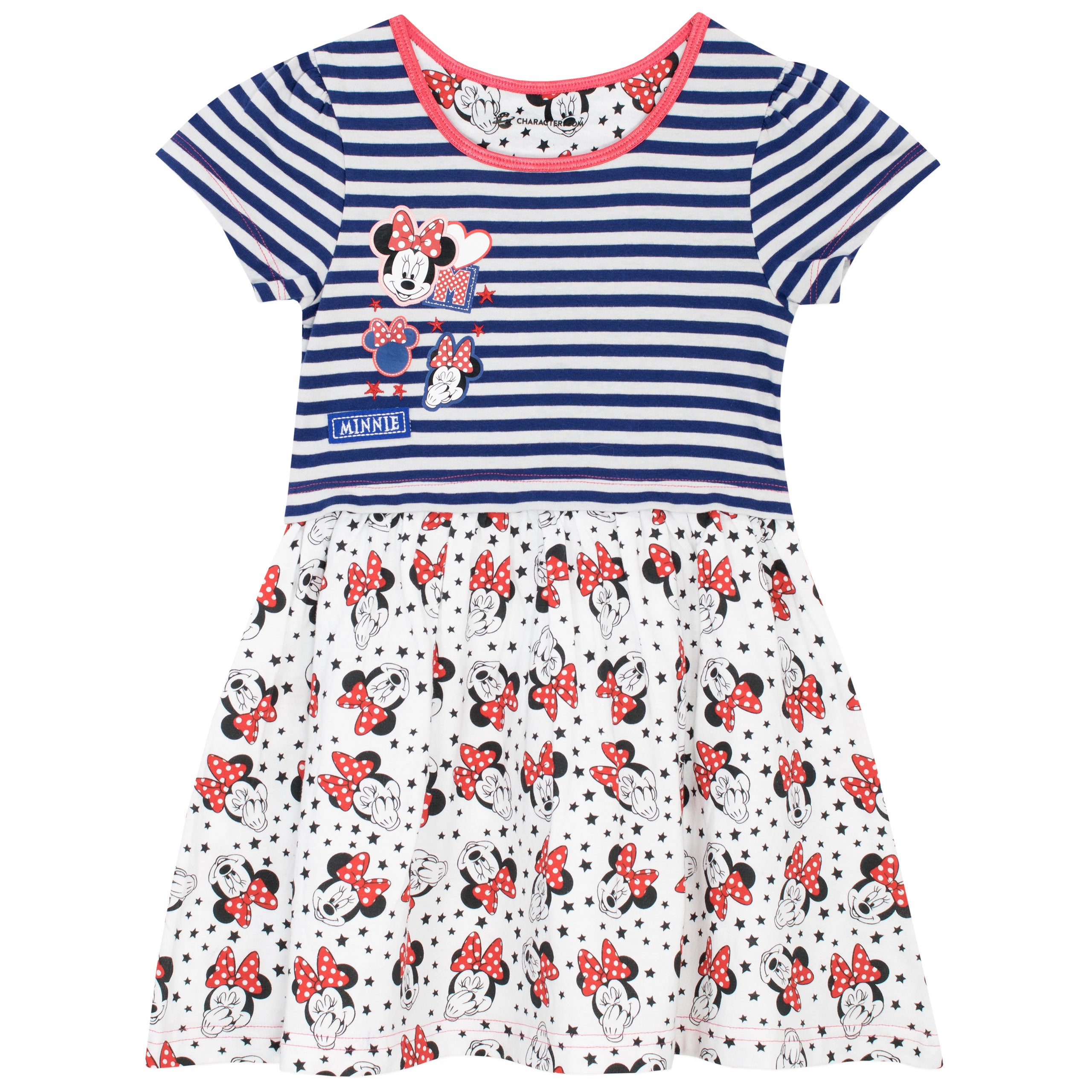 Little Girls Minnie Mouse Dress - White | bealls