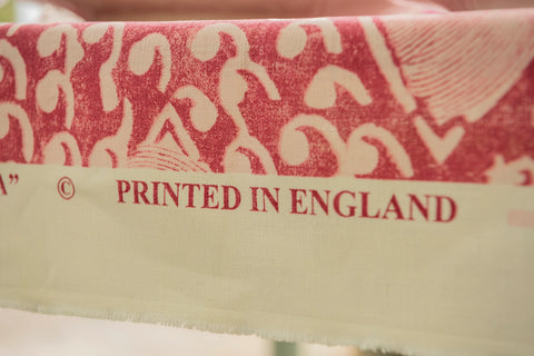 Red Fabric Printed by Penny Morrison
