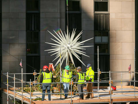 Photograph of the Swarovski Crystal Start for the Rockefeller Center Christmas Tree