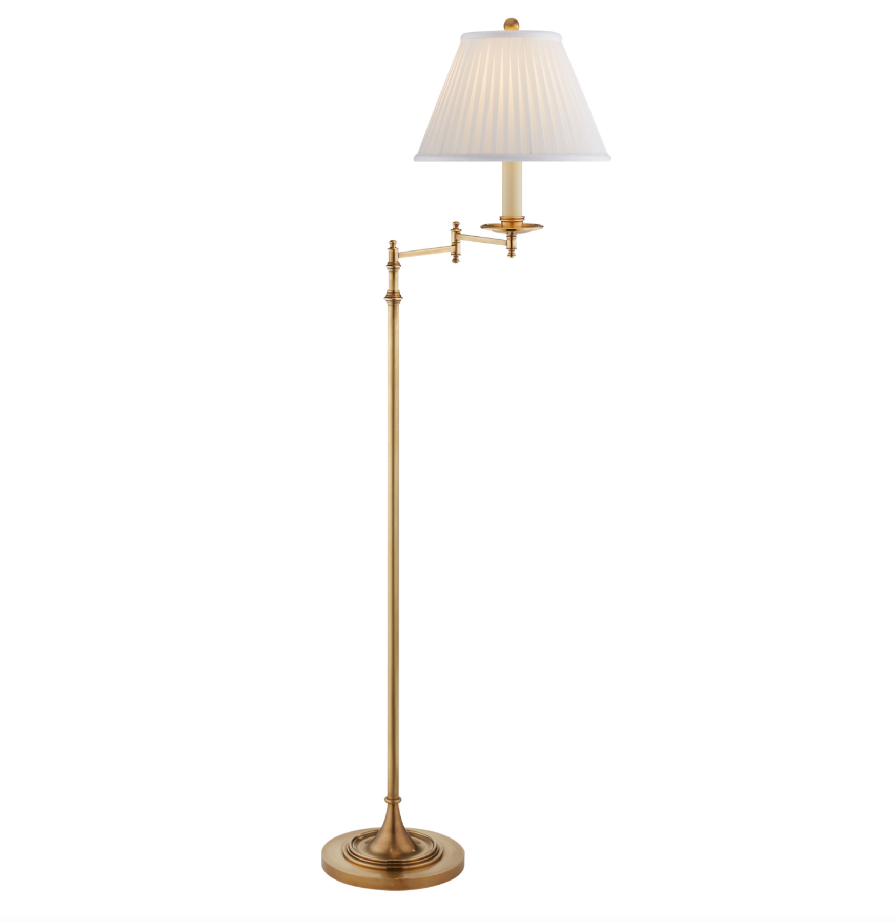 vintage brass swing arm floor lamp