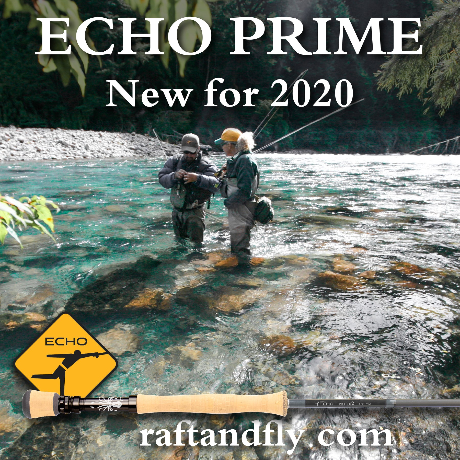 Echo Prime 8wt 8'10 2-Piece Fly Rod – Raft & Fly Shop
