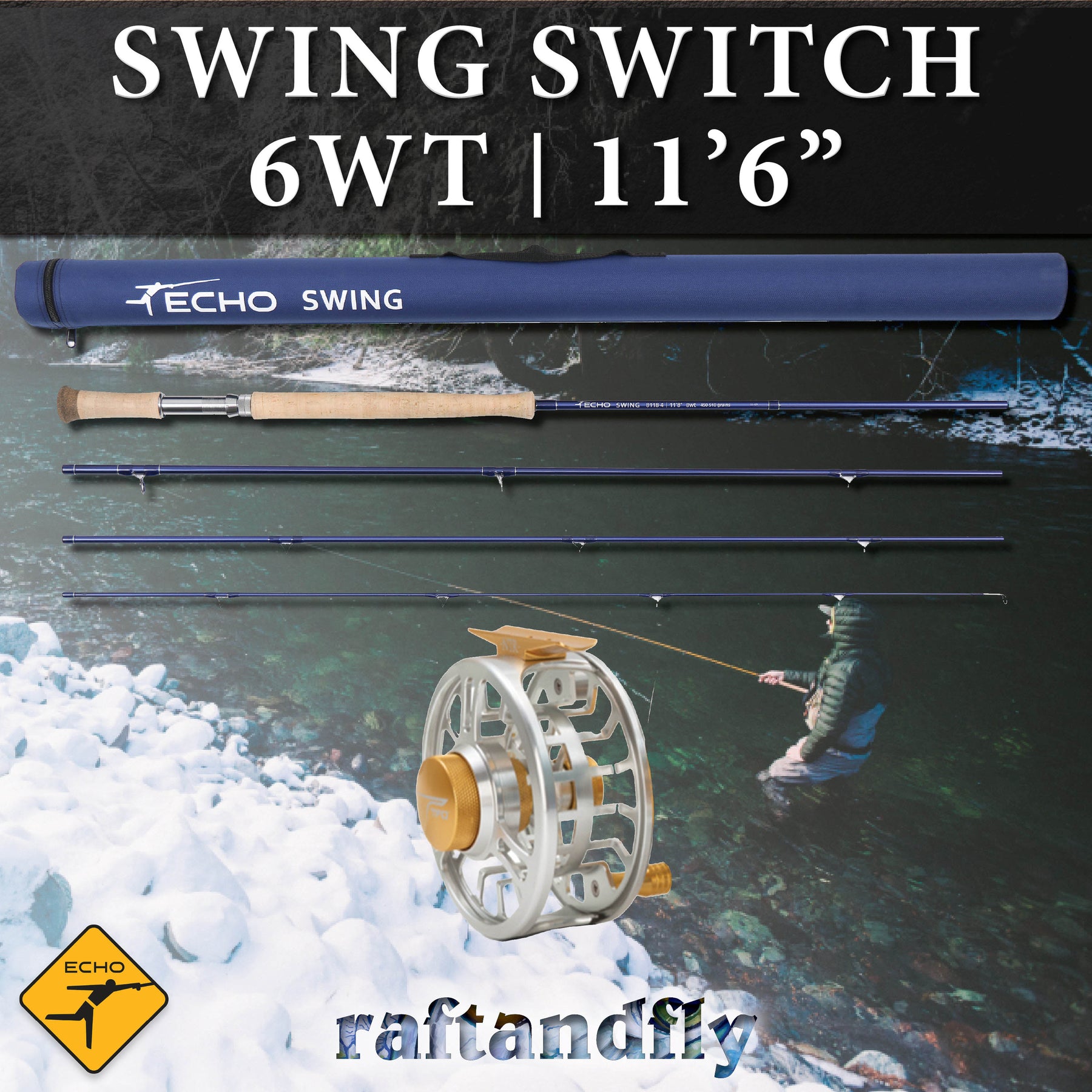Echo Swing 6wt 12'6 Spey Rod – Raft & Fly Shop