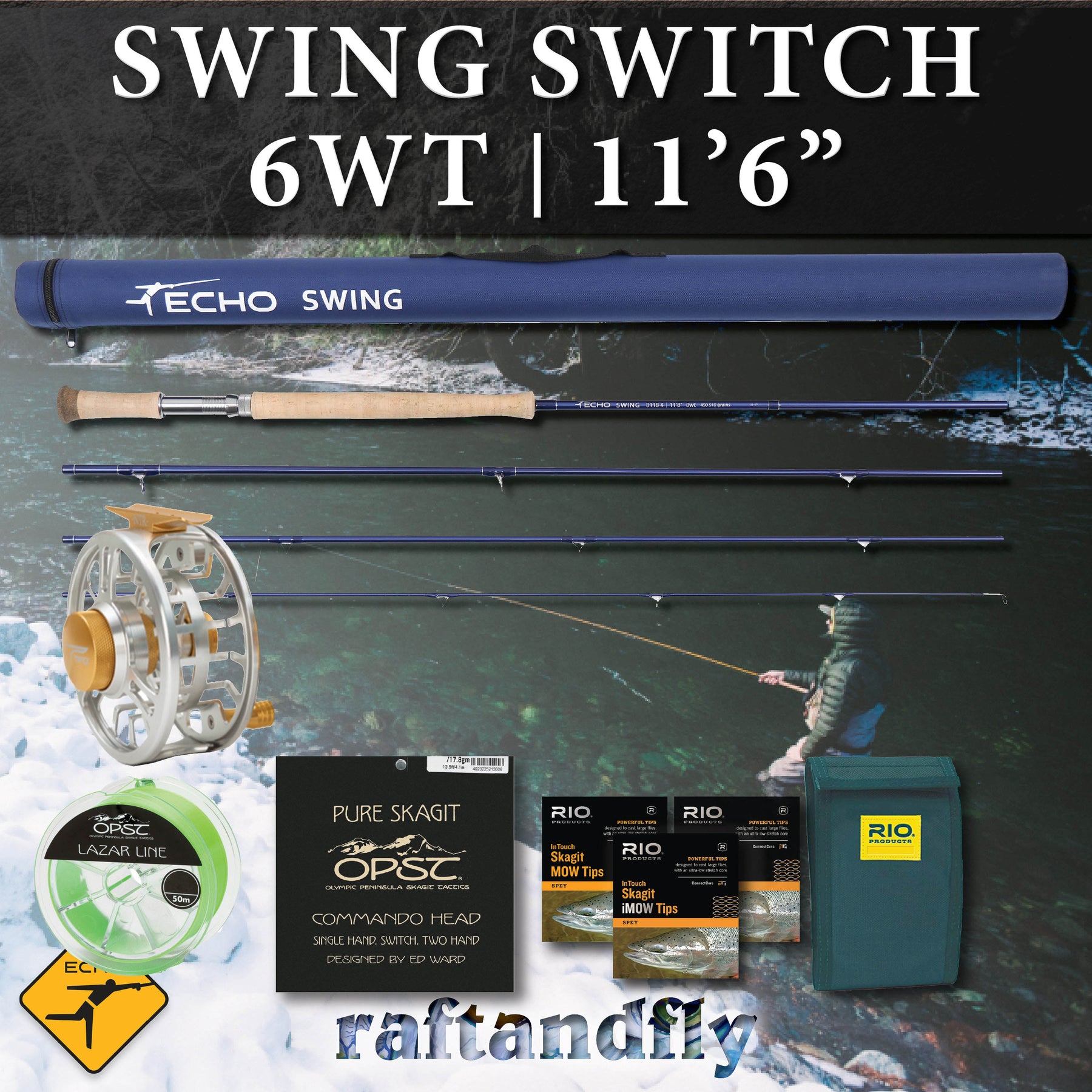 Echo Swing Spey 12'6 6wt Fly Rod
