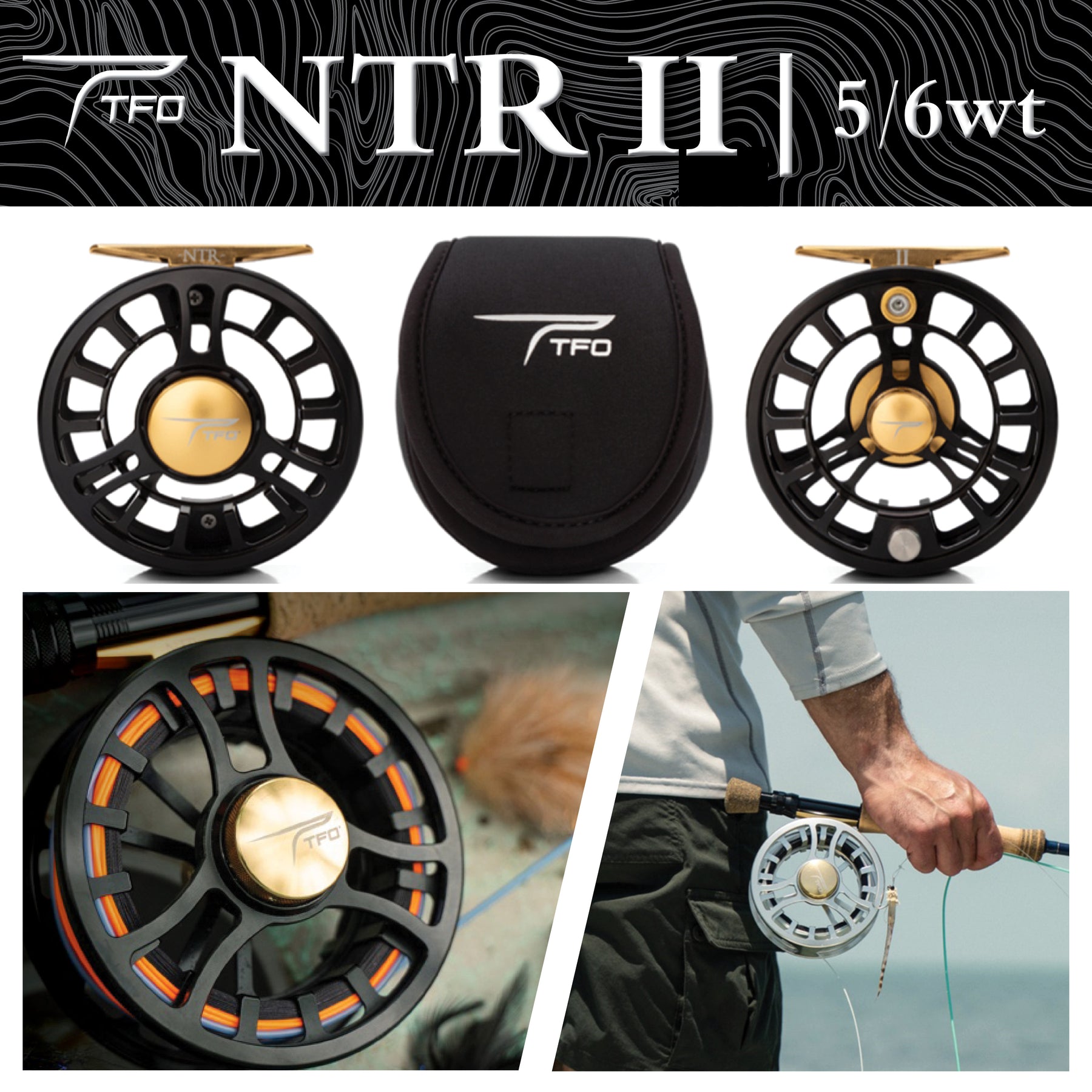 Temple Fork Outfitters NXT Fly Fishing Reel - 5-6wt, Black