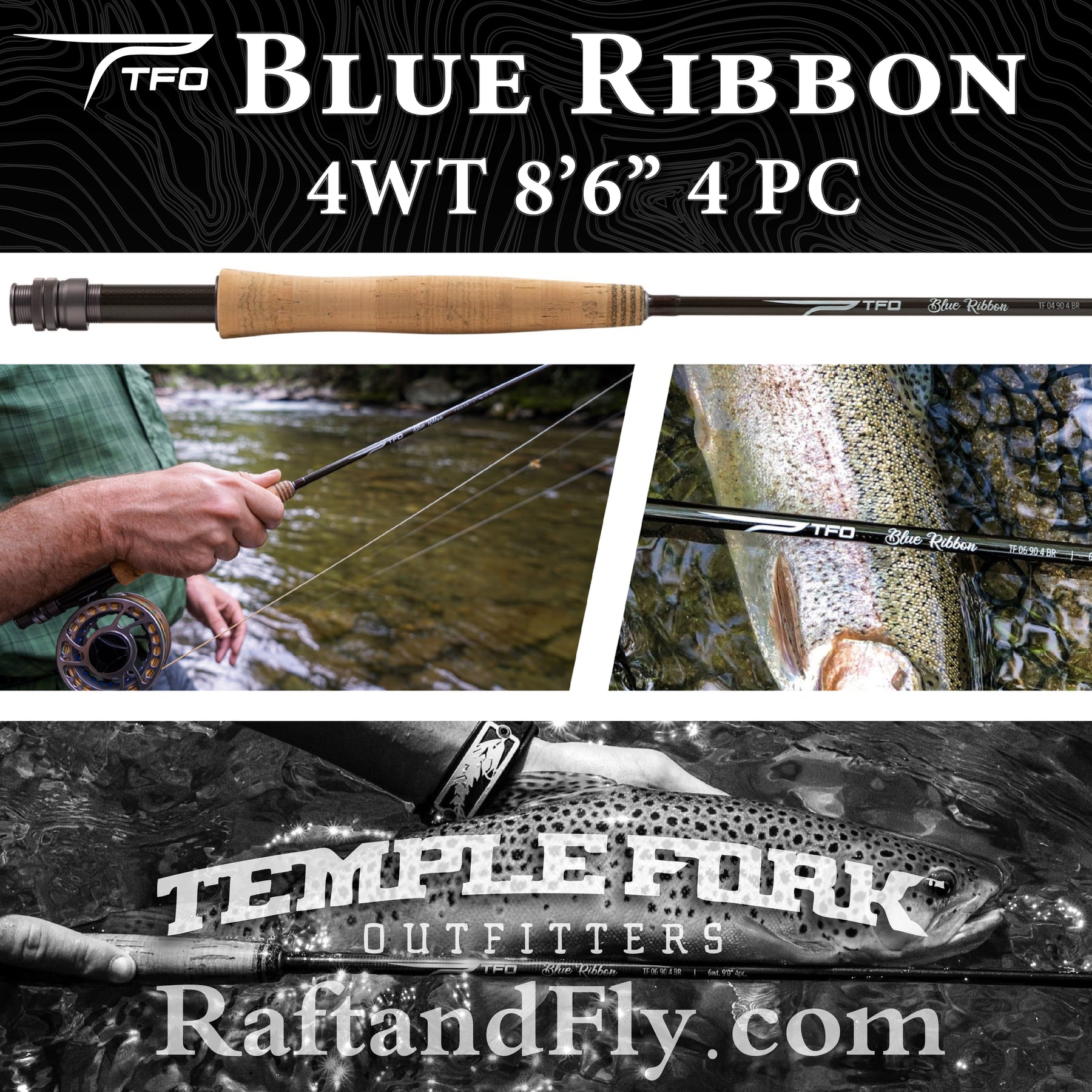 TFO Blue Ribbon Fly Rod 7'6 2wt