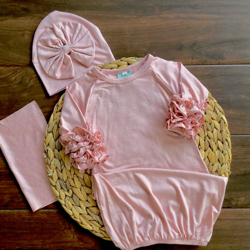 newborn ruffle gown