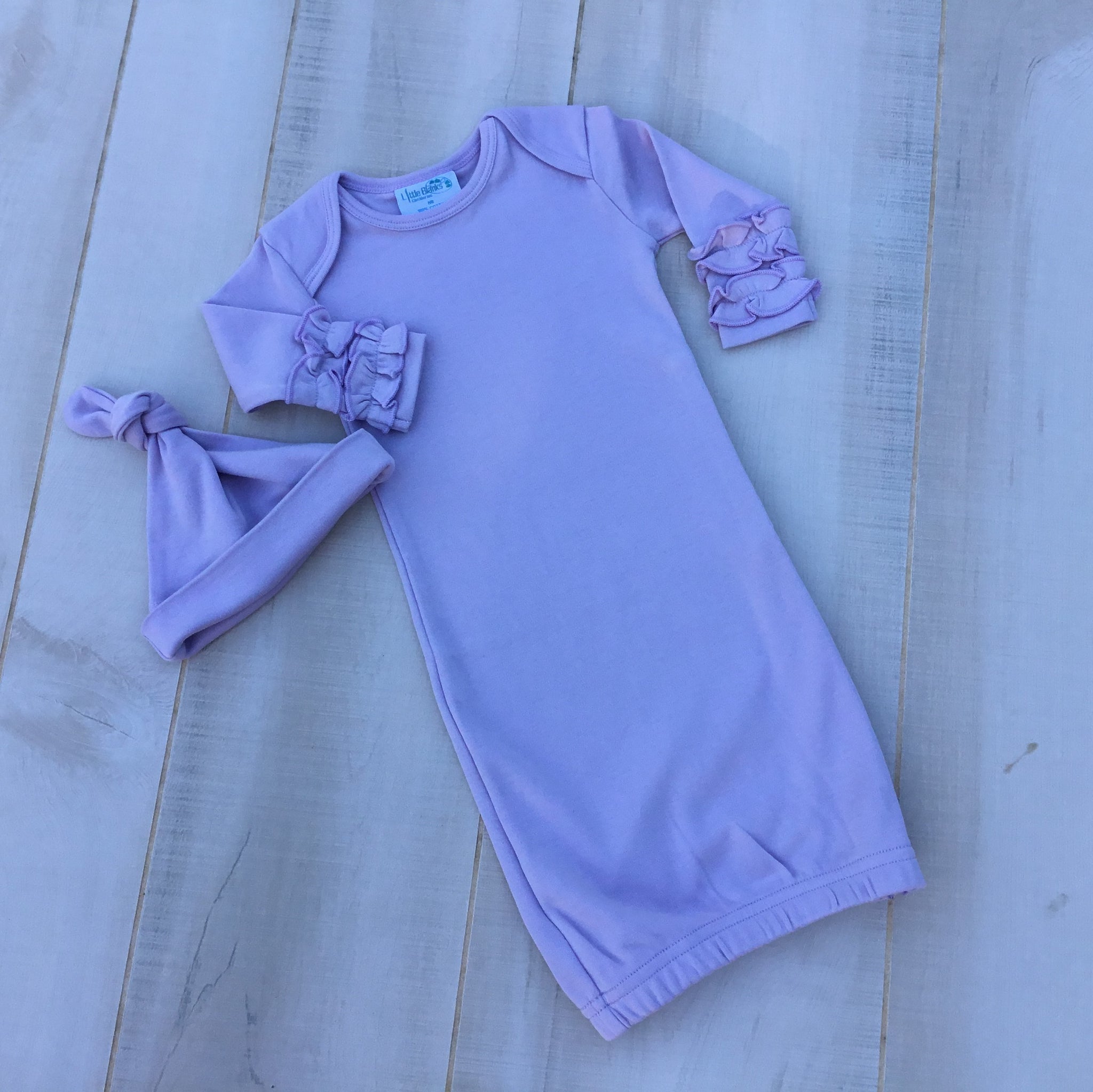 baby gown blanks with zipper