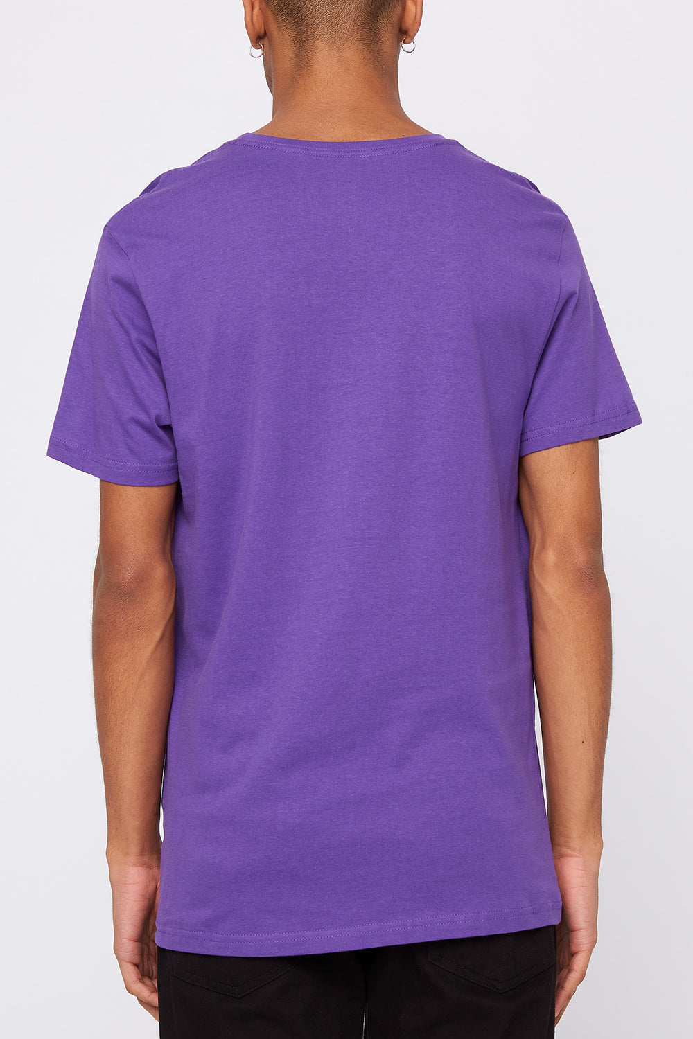 t shirt homme violet