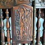 Porch Nook | Panetière – French Bread Safe, hand carved door and key