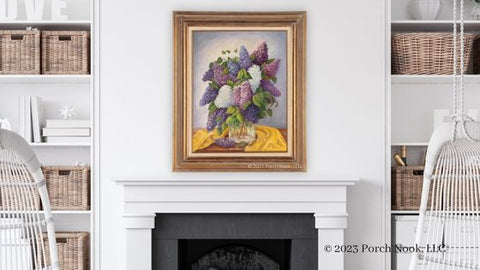 Object Lesson | Artist: Julia Salt, “Lilacs No. 9” Oil Painting by Porch Nook