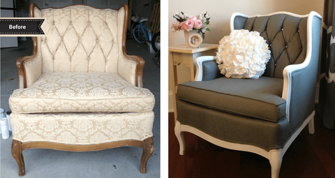 How to Paint Fabric Chairs 