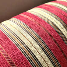 Porch Nook | Vintage Federal Style Stripe Upholstered Rolled Arm Loveseat Sofa