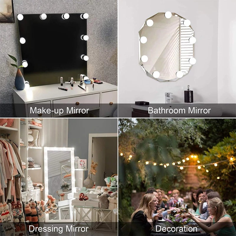 Led Vanity Mirror Led Lamp 12v Usb Led Hollywood Makeup Lights Dressin Shopnhob Home Decor Store In Pakistan