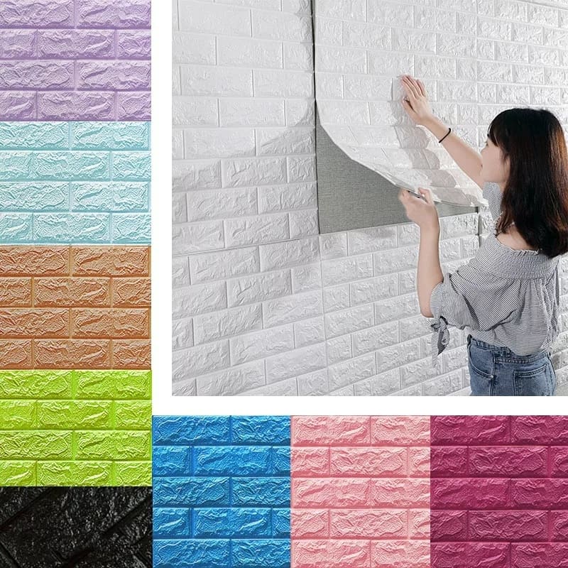 70x77cm DIY 3D Wall Stickers PE Foam Safty Home Decor Wallpaper DIY Wa