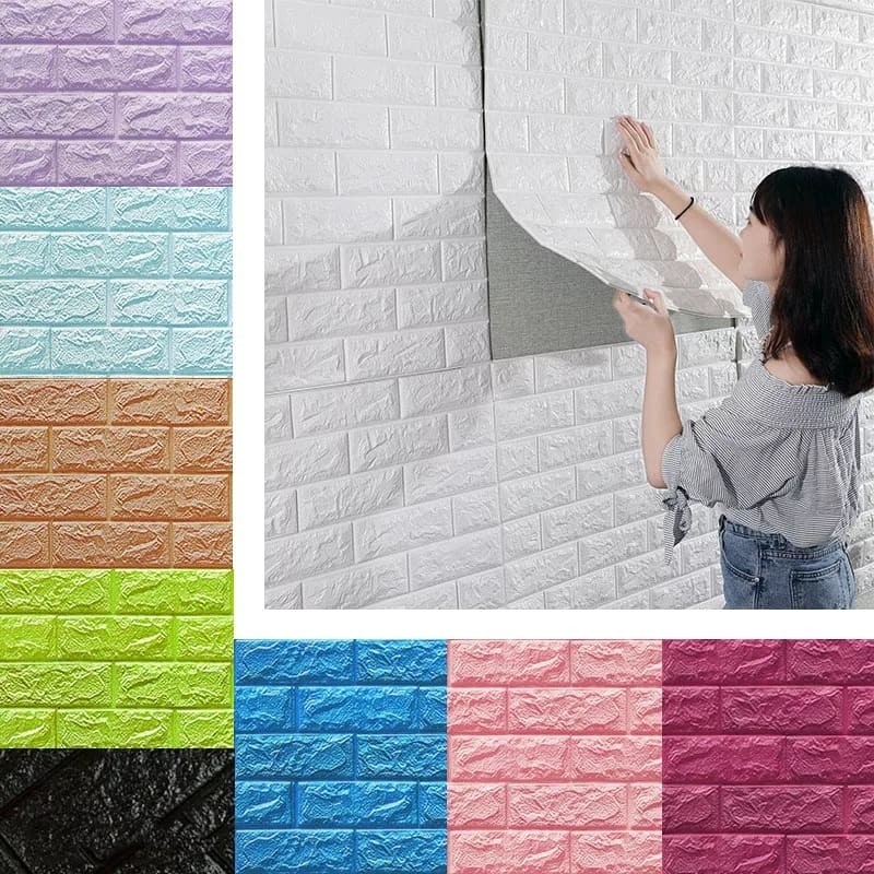 70x77cm Diy 3d Wall Stickers Pe Foam Safty Home Decor Wallpaper Diy Wa Shopnhob Home Decor Store In Pakistan