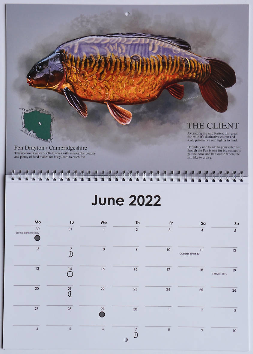 Carp Art Calendar 2022 - Yateley Angling Centre