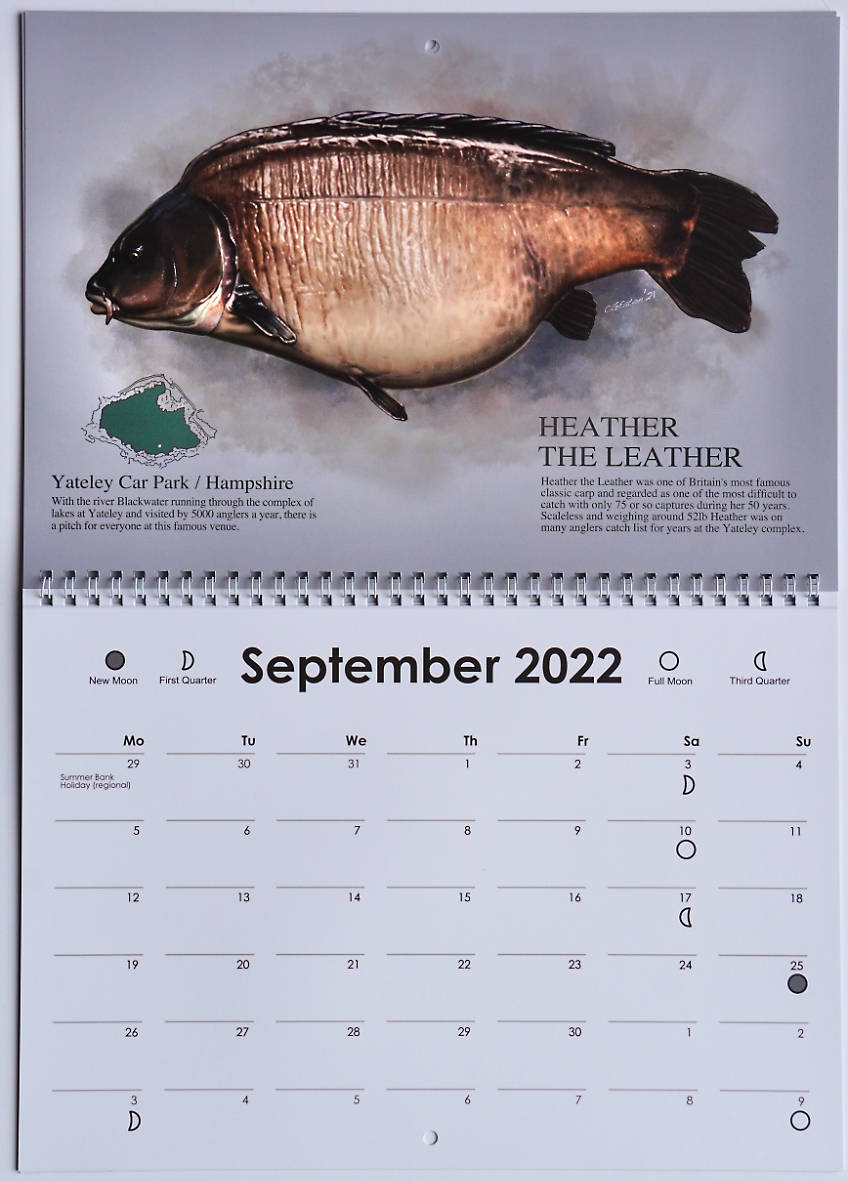 Carp Art Calendar 2022 - Yateley Angling Centre