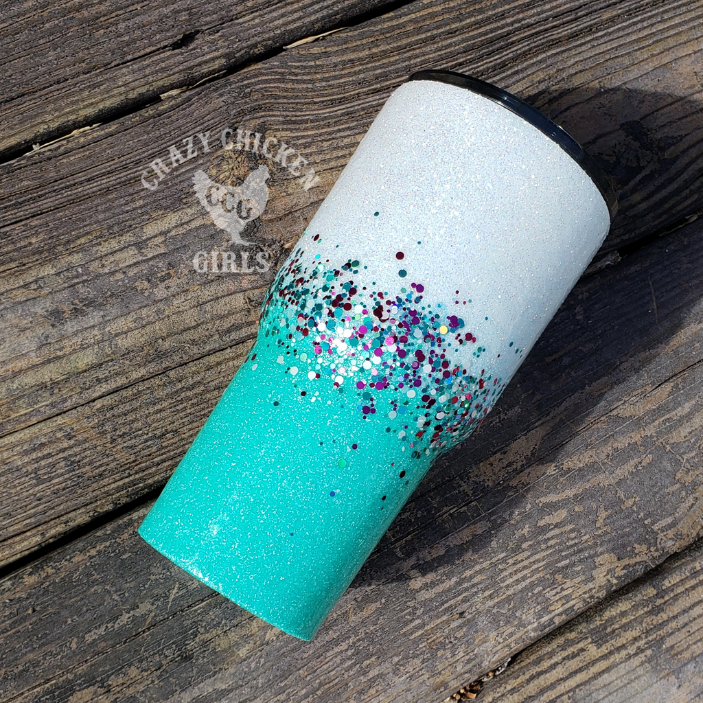 Confetti Ombre Glitter Tumbler – Crazy Chicken Girls