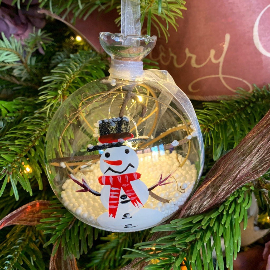 Snowman Bauble Tag Printable