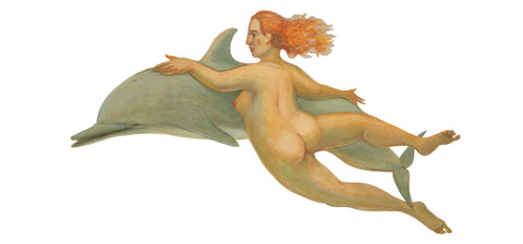 Cutout of Sandulli's Siren figure from Painting