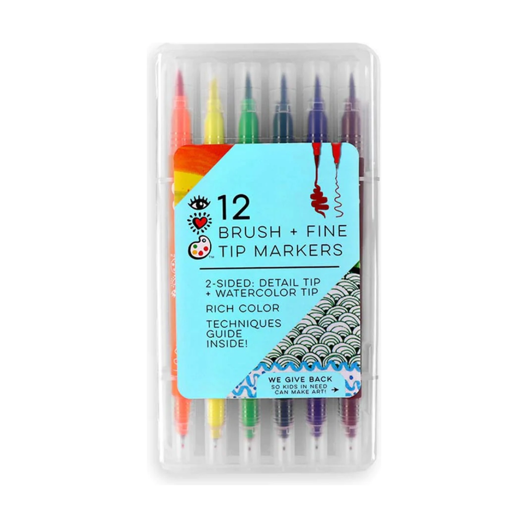 Bright Stripes 12 Glitter Gel Pens – The Natural Baby Company
