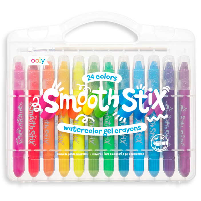 International Arrivals Sparkle Gel Crayons, Set of 12