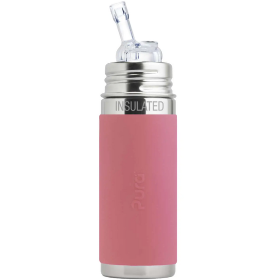 Image of Pura Insulated Straw Cup w/ Sleeve - Rose