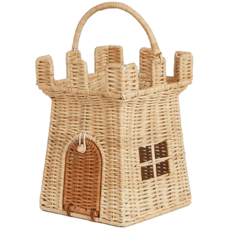 Image of Olli Ella Rattan Castle Bag