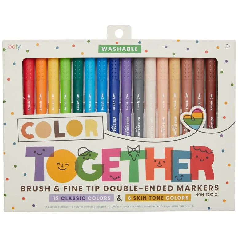 Rainbow Sparkle Glitter Markers - Set of 15 by OOLY