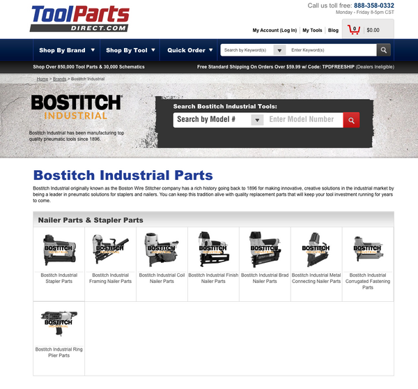 Bostitch N70CBPAL Pneumatic Pallet Nailer (Type 0) Parts and Accessories at  PartsWarehouse