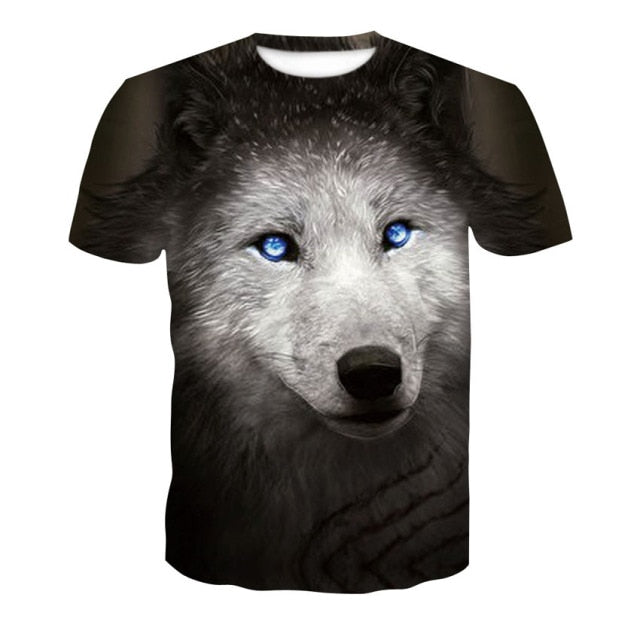 T Shirt Loup Yeux Bleu Wolf Dream